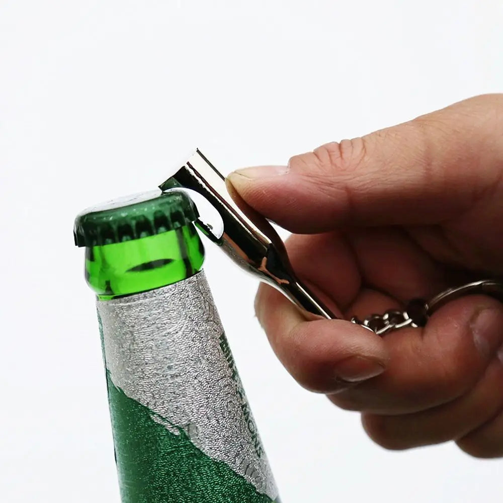 Wine Bottle Shaped Bottle Opener Keychain – Metal Travel Bottle Opener Keychain PLUSH