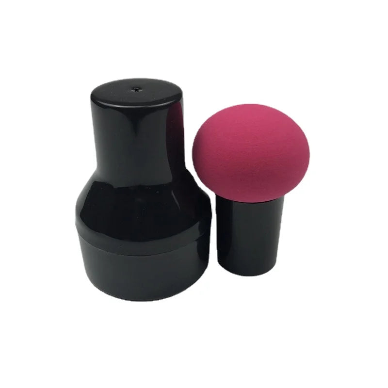 Mushroom Head Makeup Sponge – Foundation & Powder Puff Makeup Sponge PLUSH Rose and box