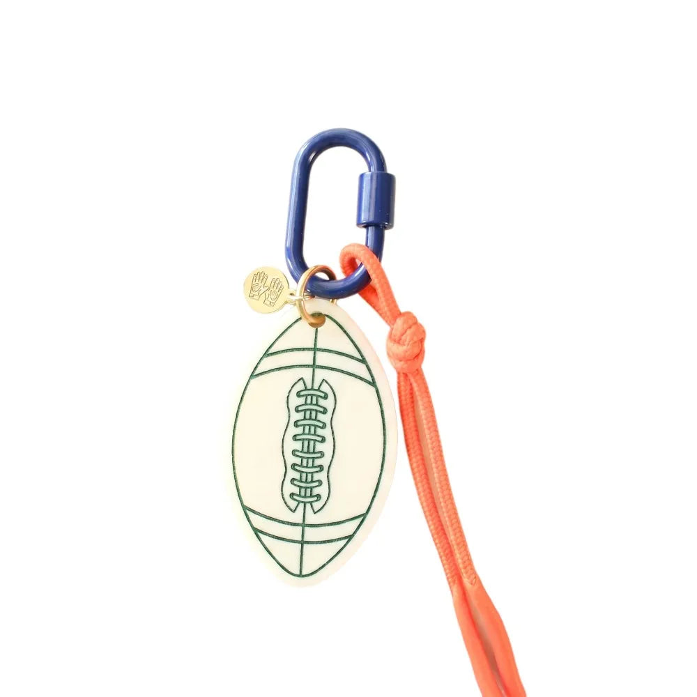 Woven Acrylic Sports Ball Keychain – Golf & Football Charm Keychain Charm PLUSH Style 4