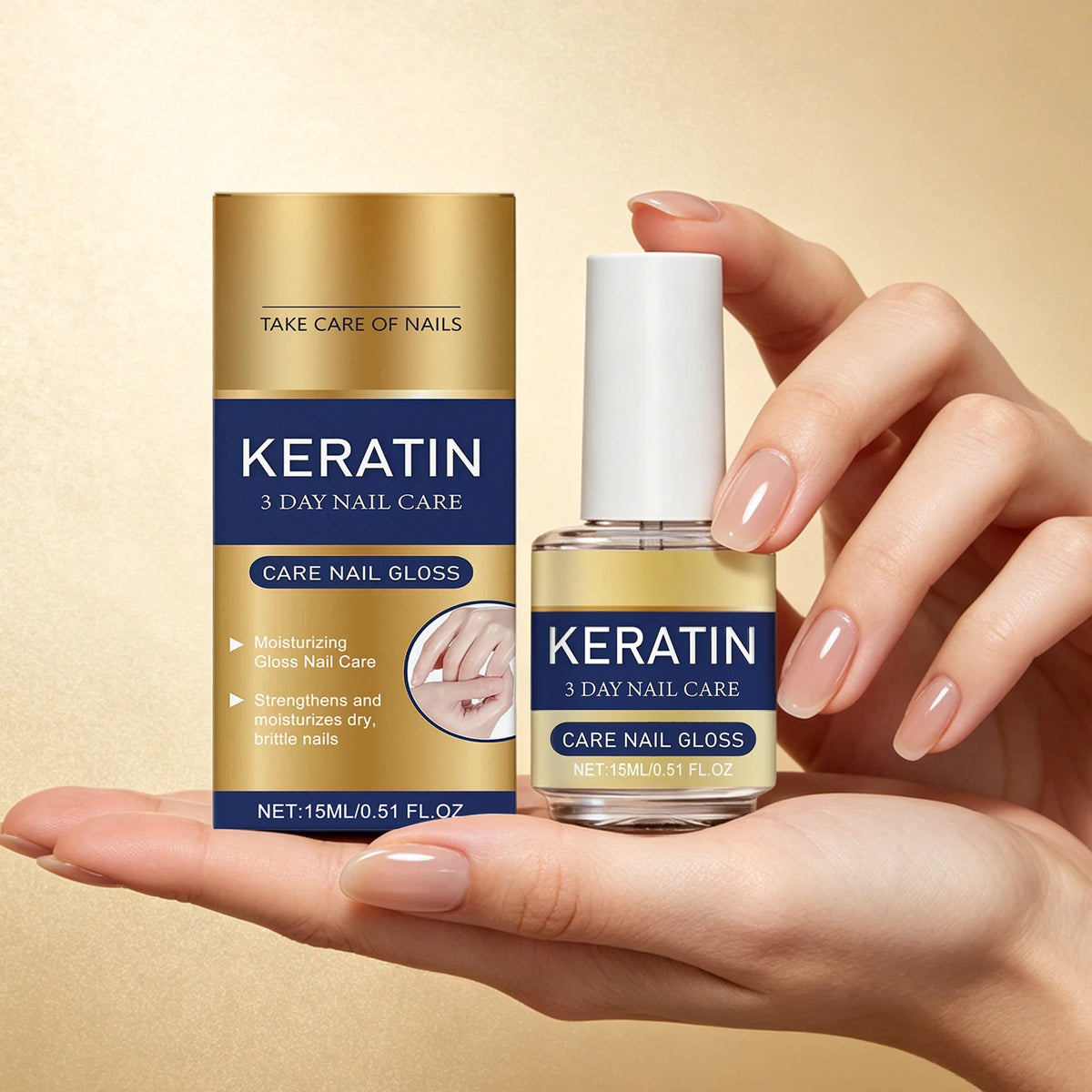 Keratin Nail Strengthening Oil | Plant Extract Nail Treatment 15ml Nail Treatment Oil PLUSH