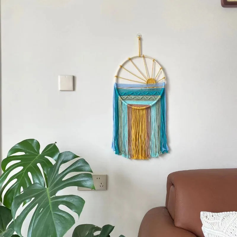 Bohemian Macrame Wall Hanging Tapestry – Boho Fringe Decor Macrame Wall Hanging PLUSH