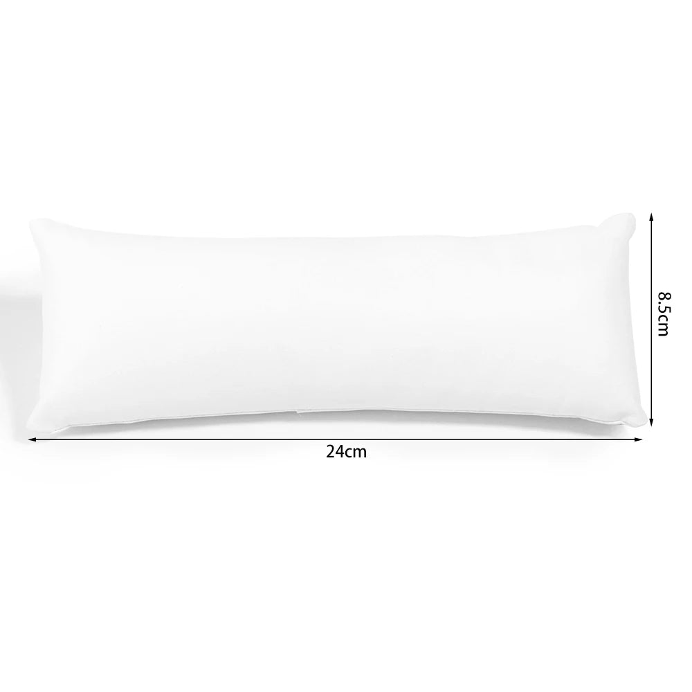 Velvet Jewelry Display Pillow – Bracelet & Bangle Cushion Stand Jewelry Display Stand PLUSH White PU 8.5X24cm