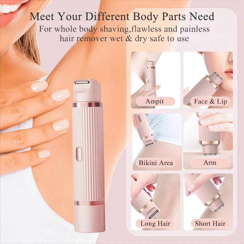 Women's 2-in-1 Electric Shaver & Bikini Trimmer | IPX7 Women's Electric Shaver PLUSH
