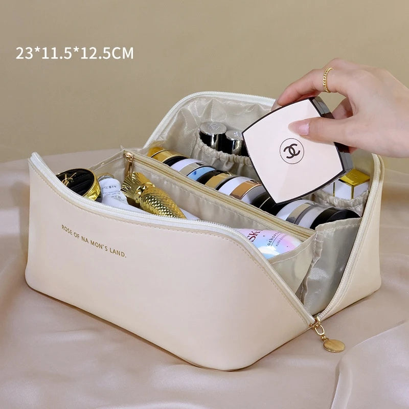 Travel Makeup Bag & Cosmetics Organizer | Skincare Storage Box Cosmetics Organizer PLUSH Travel Makeup Bag 1