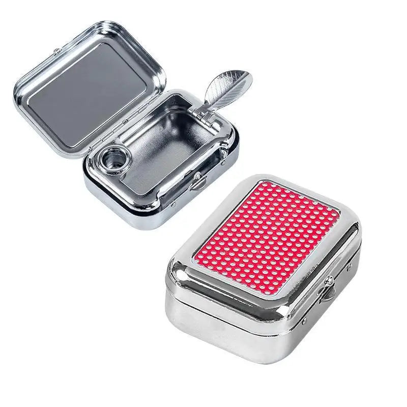 Stainless Steel Pocket Ashtray | Sealed Lid Windproof Travel Portable Pocket Ashtray PLUSH style 3