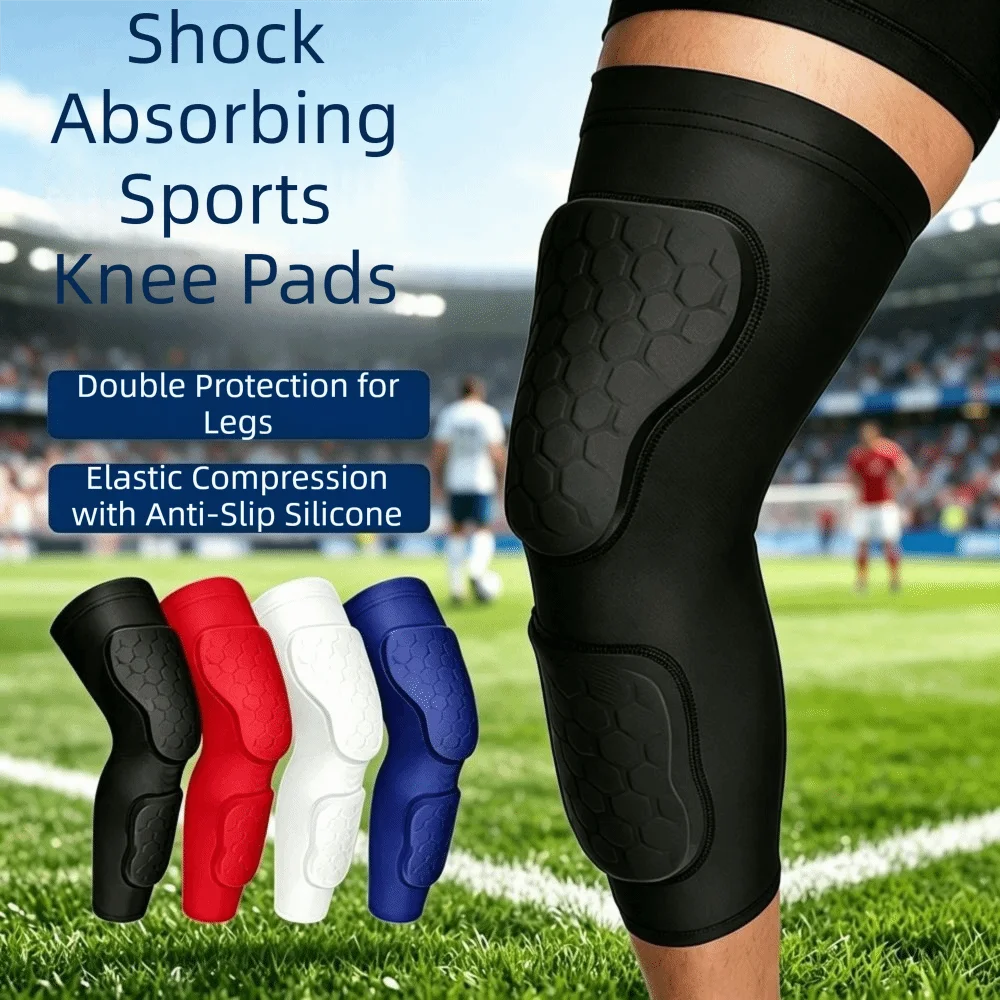 Breathable Honeycomb Padded Knee Pad – Non-Slip Sports Brace Knee Pad Sleeve PLUSH
