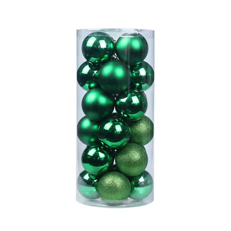Mini Shatterproof Christmas Ball Ornaments – 24pcs Set Christmas Ornament Set PLUSH Green 3Set