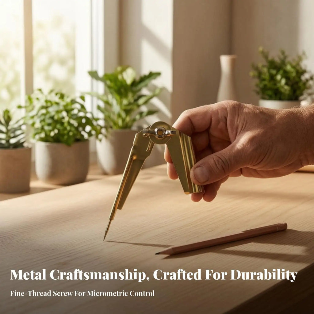 Woodworking Marking Compass Metal Pencil Holder Layout Tool Marking Compass Tool PLUSH