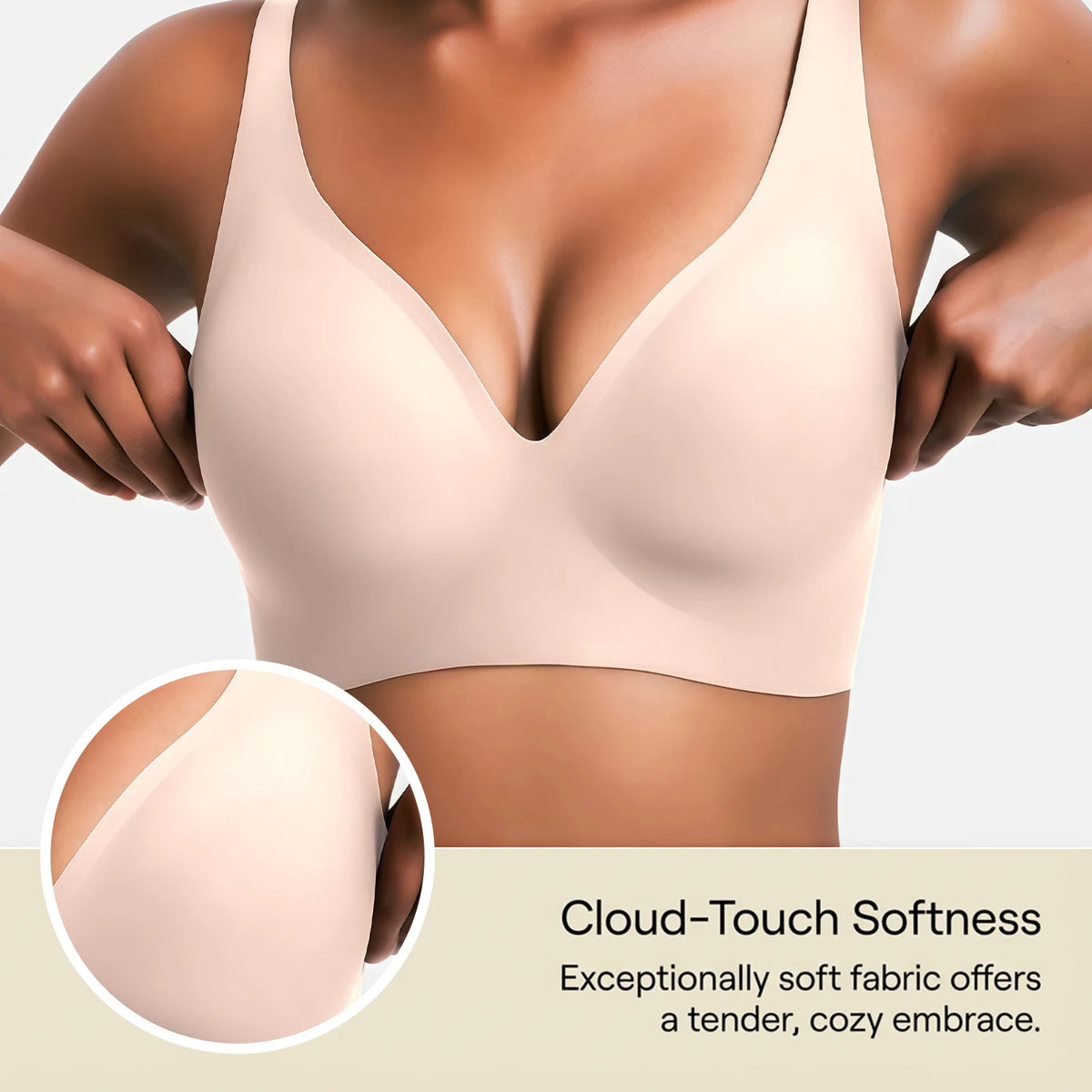 Zeriluna Seamless Push Up Bralette – Adjustable Sports Bra Sports Bralette PLUSH