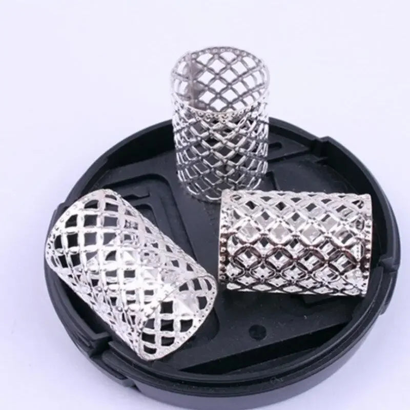 10pcs Silver Dreadlock Beads – Hair Braid Cuffs & Clips Hair Bead Cuffs PLUSH