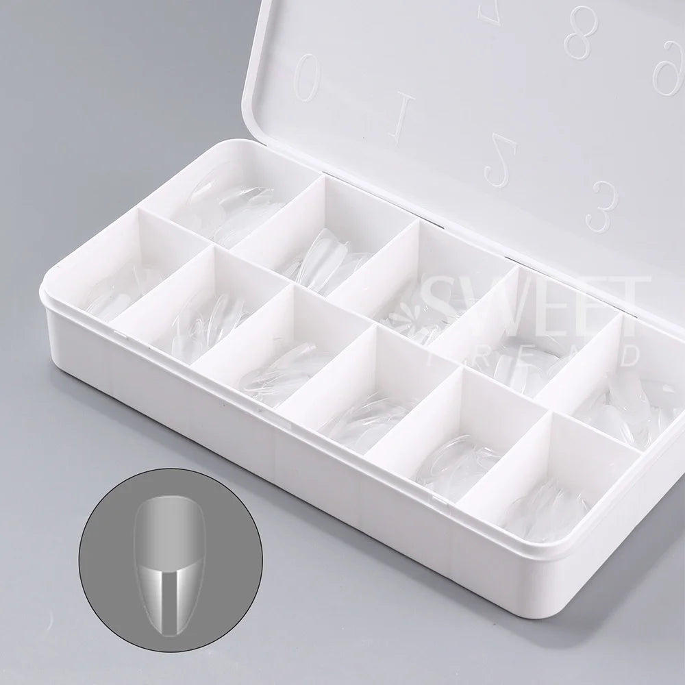 550pcs Frosted Nail Tips – Almond Coffin Press On False Nails Press On Nail Tips PLUSH