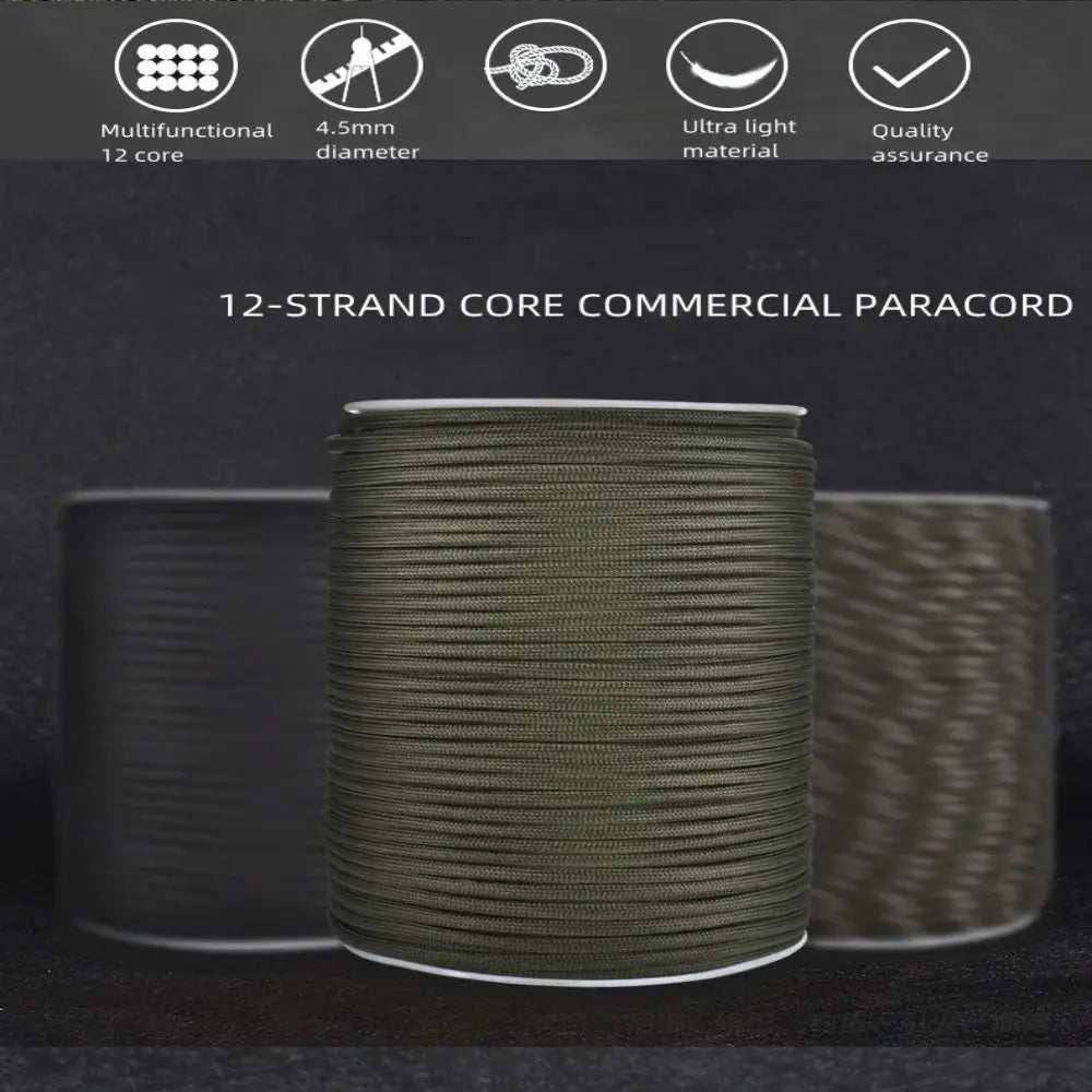 100M 550 Paracord 4mm 9-Core Survival Rope for Camping Survival Paracord Rope PLUSH
