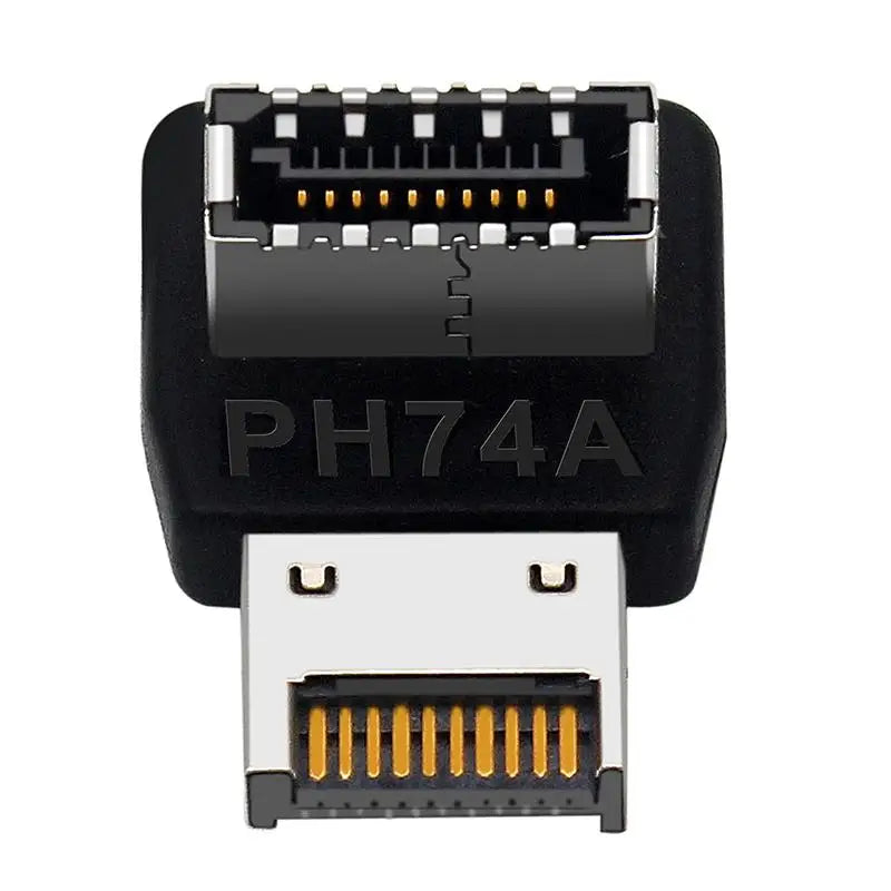 USB 3.1 Type-E 90° to Type-C Header Adapter for PC Motherboard PC Header Adapter PLUSH