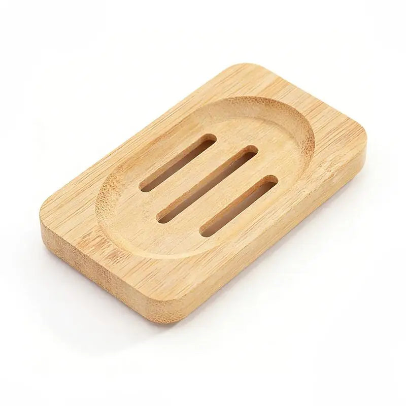 Self-Draining Bamboo Soap Box – Eco-Friendly Soap Dish Holder Bamboo Soap Dish PLUSH A1