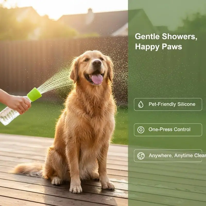 Portable Silicone Pet Bathing Shower Head – Bottle Cap Sprinkler Pet Shower Attachment PLUSH