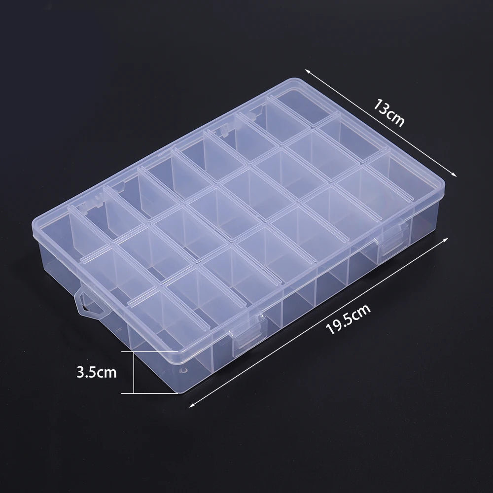 Transparent Plastic Jewelry Storage Box | Adjustable Organizer Jewelry Storage Box PLUSH Style 2