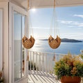 Boho Macrame Jute Hanging Planter Basket – 3 to 12 Inch Pots Hanging Planter Basket PLUSH 2 pcs