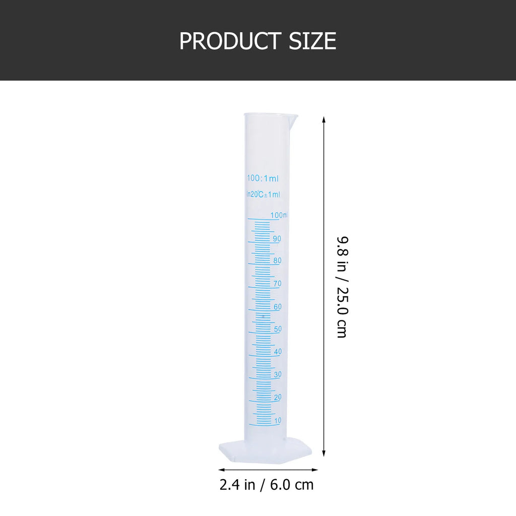 Plastic Graduated Measuring Cylinders – 4 or 5 Piece Lab Set Lab Measuring Set PLUSH