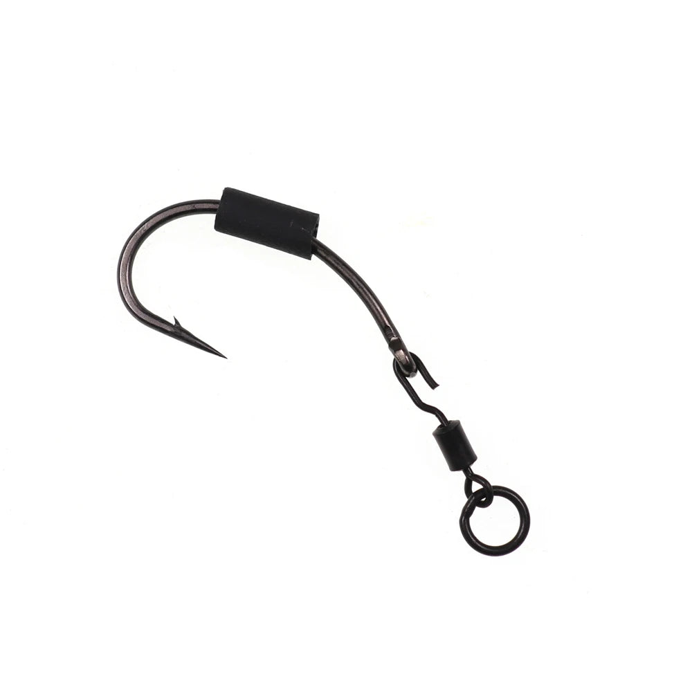 20pcs Quick Change Ring Swivels – Carp Ronnie Spinner Rig Fishing Rig Swivels PLUSH
