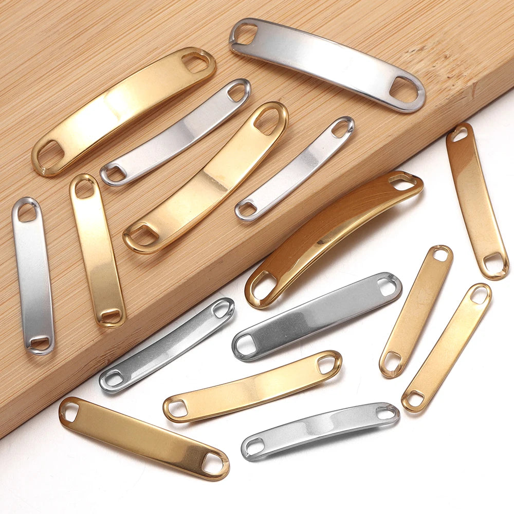 Stainless Steel Curved Bar Connectors – DIY Jewelry Findings Jewelry Connector Findings PLUSH