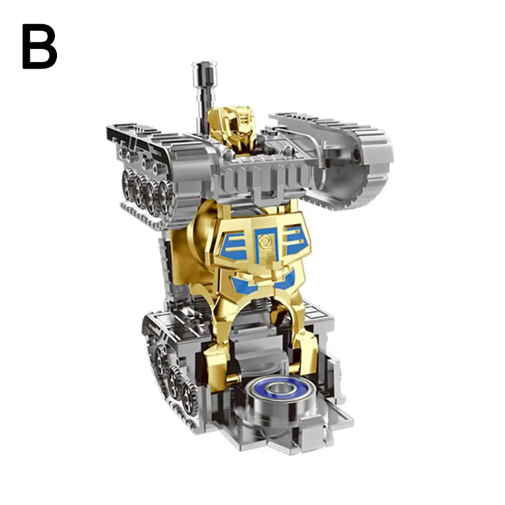 Fingertip Gyroscope Tank Deformation Robot Mini Spinning Toy Transforming Fidget Toy PLUSH B