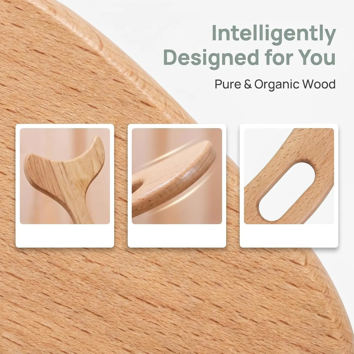 Wooden Gua Sha Body Massage Tool – Y & Moon Shape Scraper Gua Sha Massage Tool PLUSH