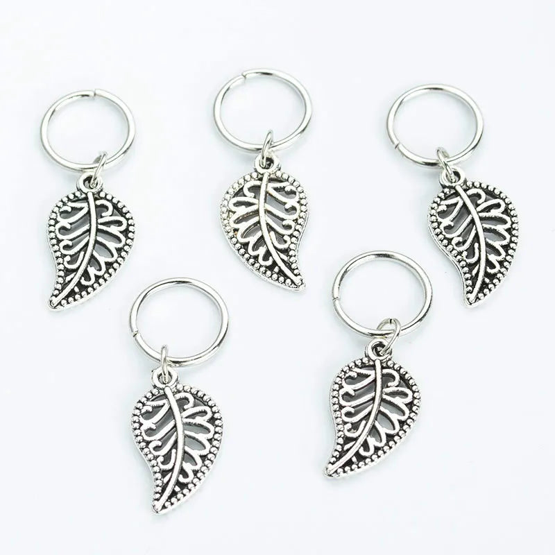 5-Piece Colorful Dreadlock Beads – Wooden Hair Rings & Cuffs Hair Braid Beads PLUSH 5pcs NO.39