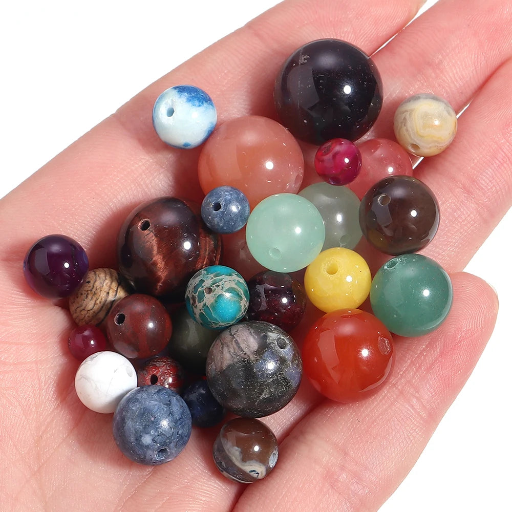 Colorful Mixed Crystal Glass Round Spacer Beads – DIY Jewelry Glass Spacer Beads PLUSH