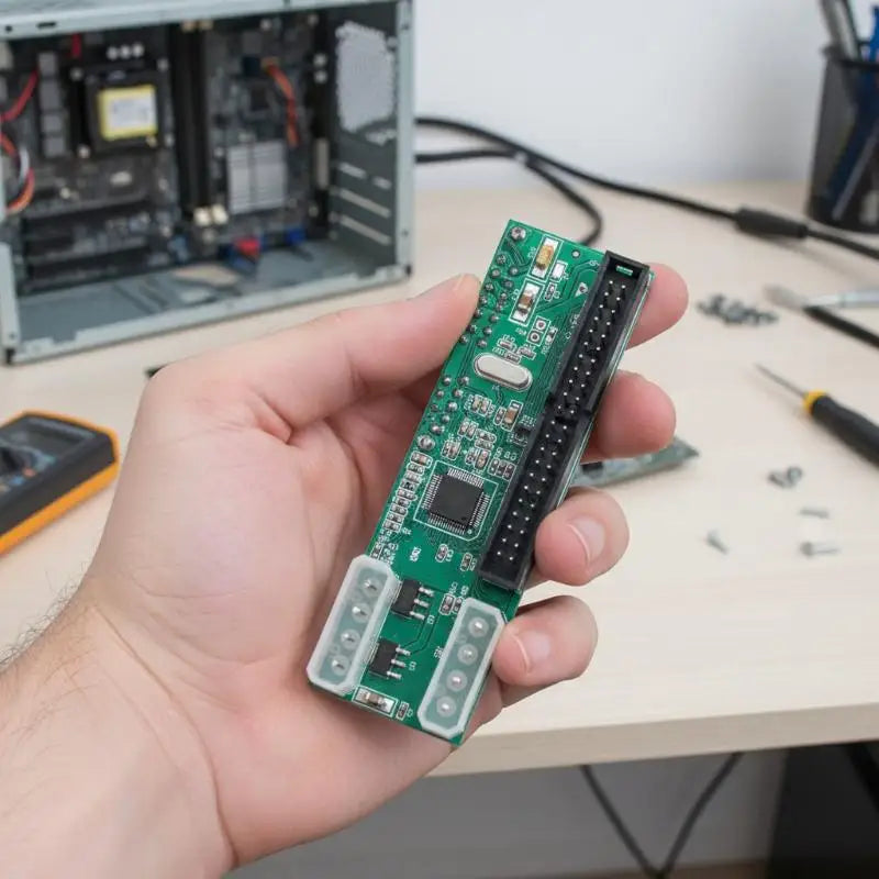 SATA to IDE Adapter – 2.5"/3.5" HDD SSD to 40-Pin PATA Converter Drive Converter Adapter PLUSH