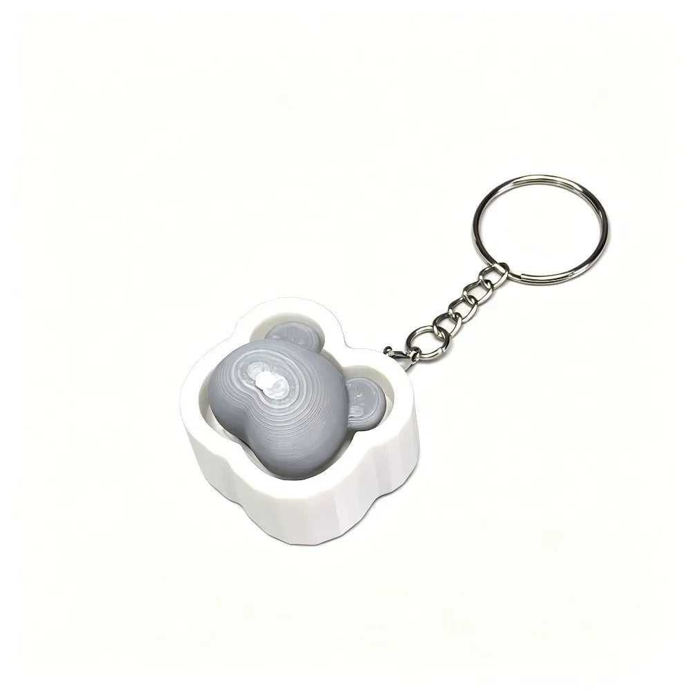 Cute Animal Fidget Clicker Keychain – Slow Rebound Squeeze Toy Fidget Keychain PLUSH Mouse butt