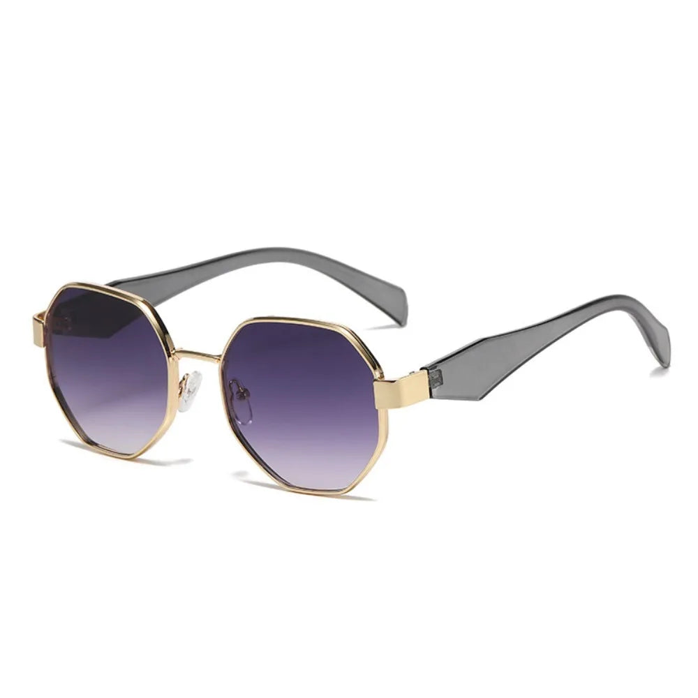 UV400 Polygonal Gradient Sunglasses for Women – PC Shades Fashion Sunglasses PLUSH Grey