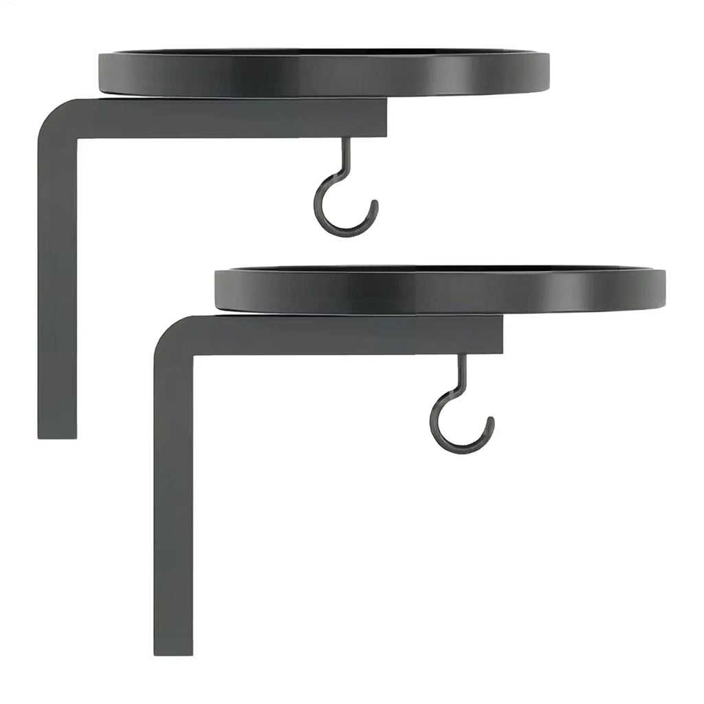 Wall Mounted Metal Plant Holder – Black 2-Tier Hanging Rack Wall Plant Holder PLUSH