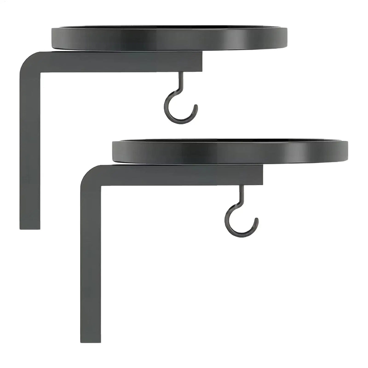 Wall Mounted Metal Plant Holder – Black 2-Tier Hanging Rack Wall Plant Holder PLUSH