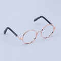Miniature Doll Round Glasses – Lensless Eyewear 3 Colors | 20cm Doll Accessories PLUSH Gold