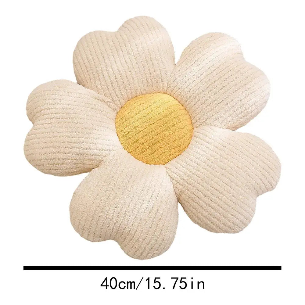 Petal Throw Pillow 40cm Colorful Flower Plush Cushion Decor Decorative Throw Pillow PLUSH Beige