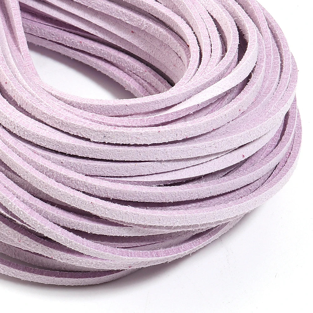 10pcs Multicolor Faux Suede Flat Cord 2.5mm – DIY Jewelry Making Jewelry Craft Cord PLUSH purple