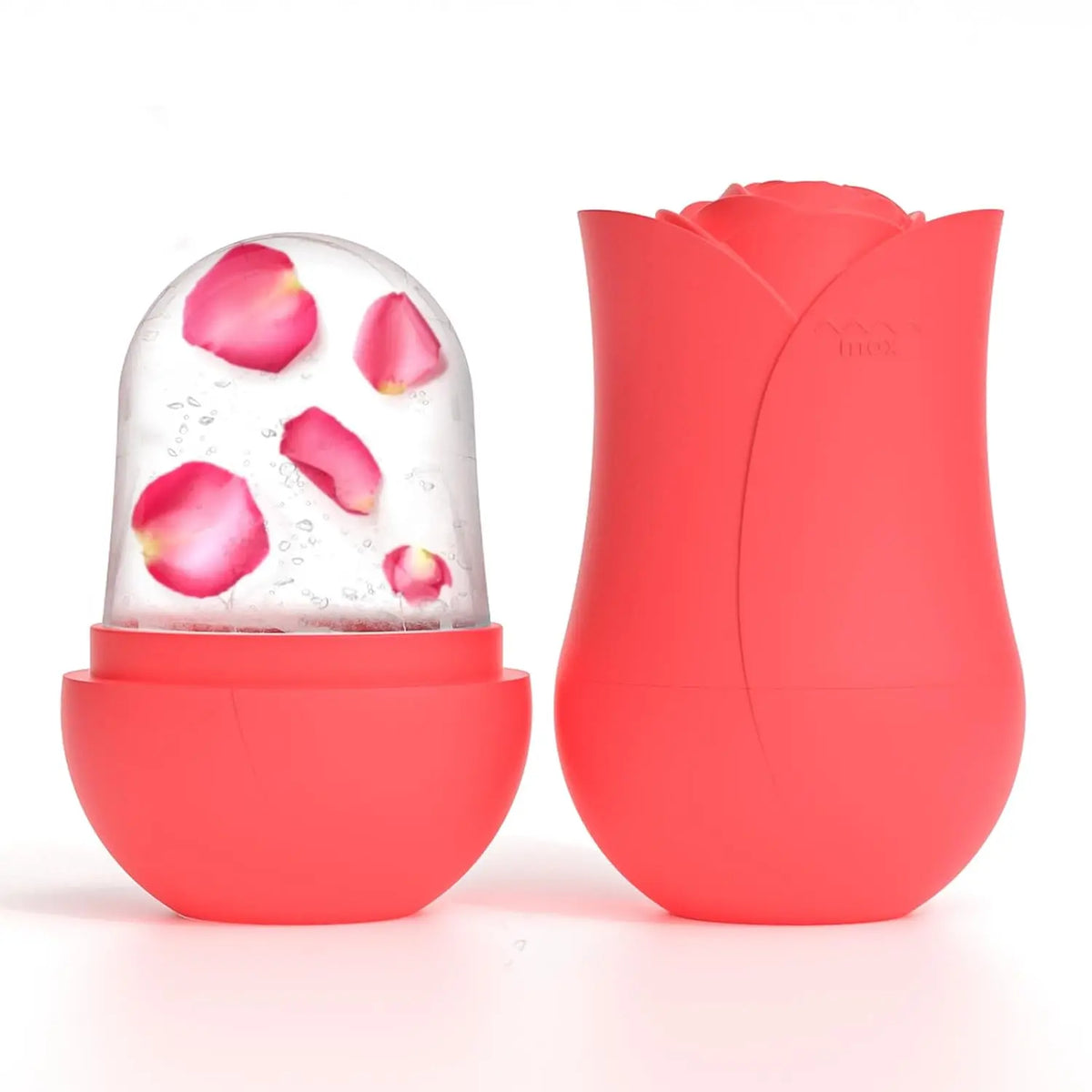 Rose Shape Ice Roller for Face – Cooling Facial Massager Facial Ice Roller PLUSH RED