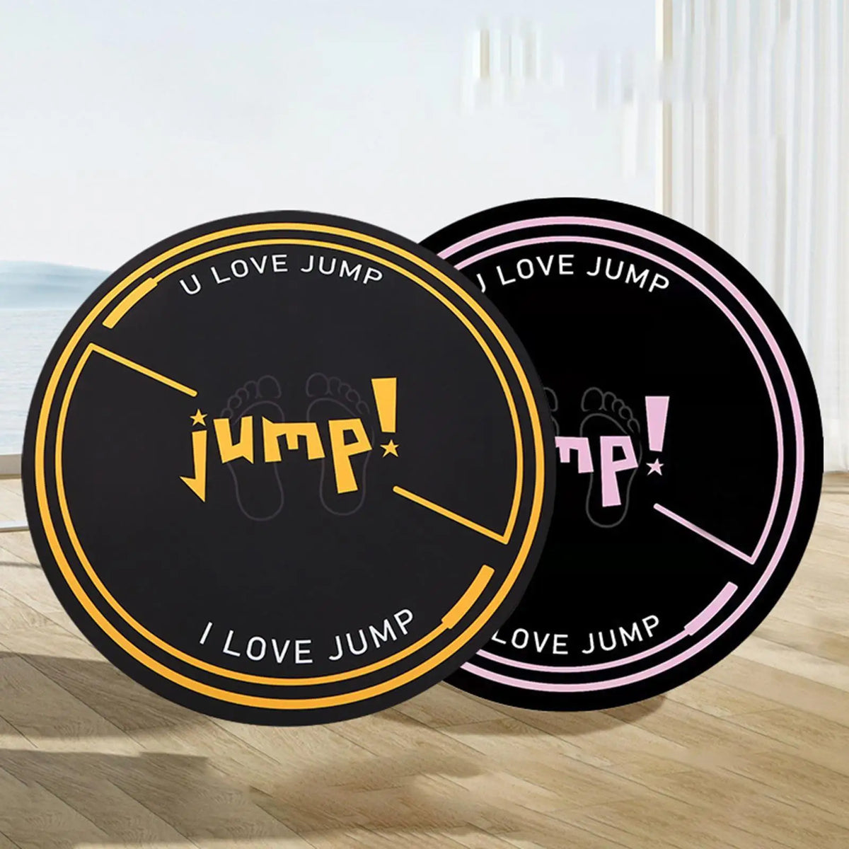 Round Jump Rope Mat – Non-Slip Soundproof PU Silicone 125cm Exercise Fitness Mat PLUSH