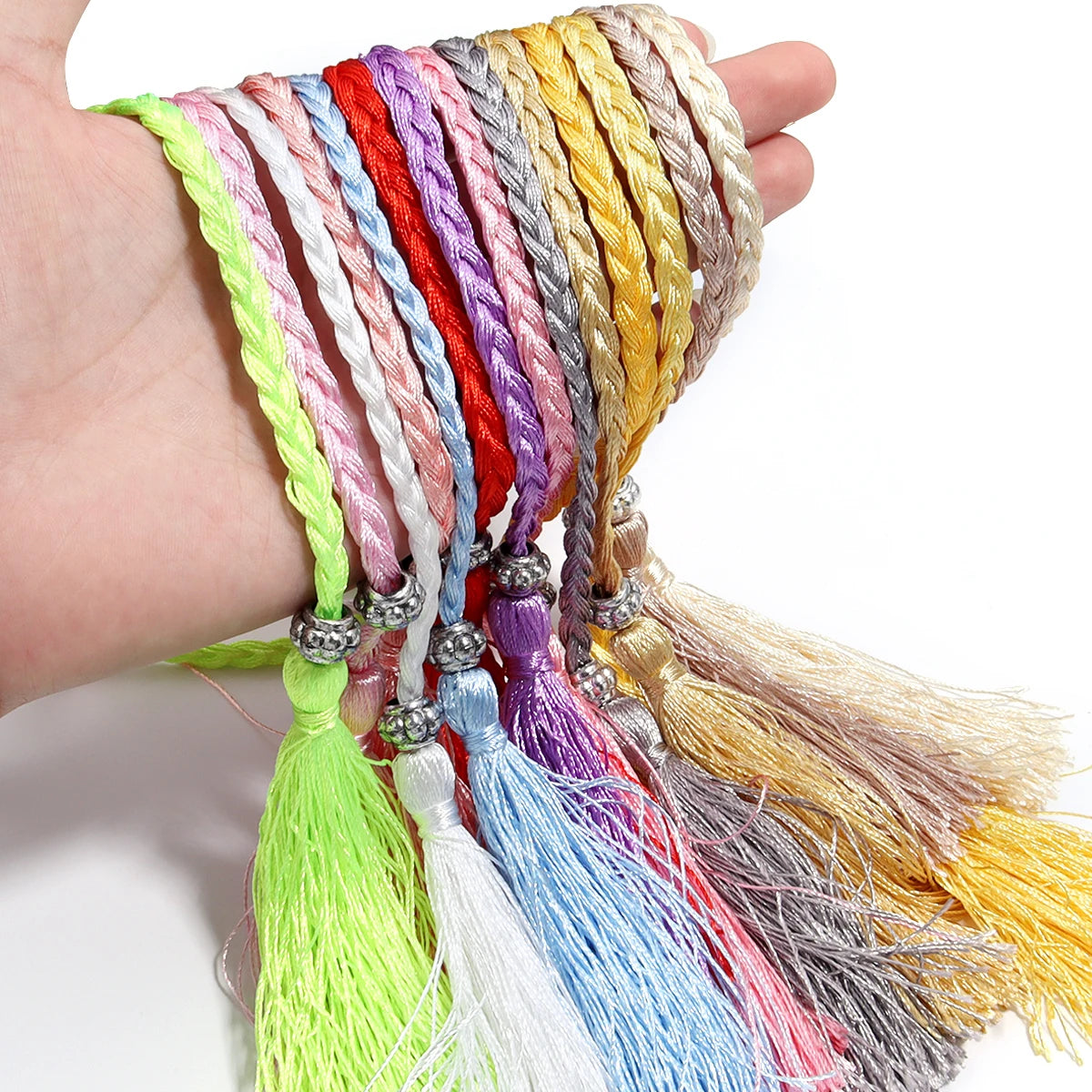 168cm Colorful Braided Tassel Belt – DIY Woven Rope Waist Belt Braided Tassel Belt PLUSH