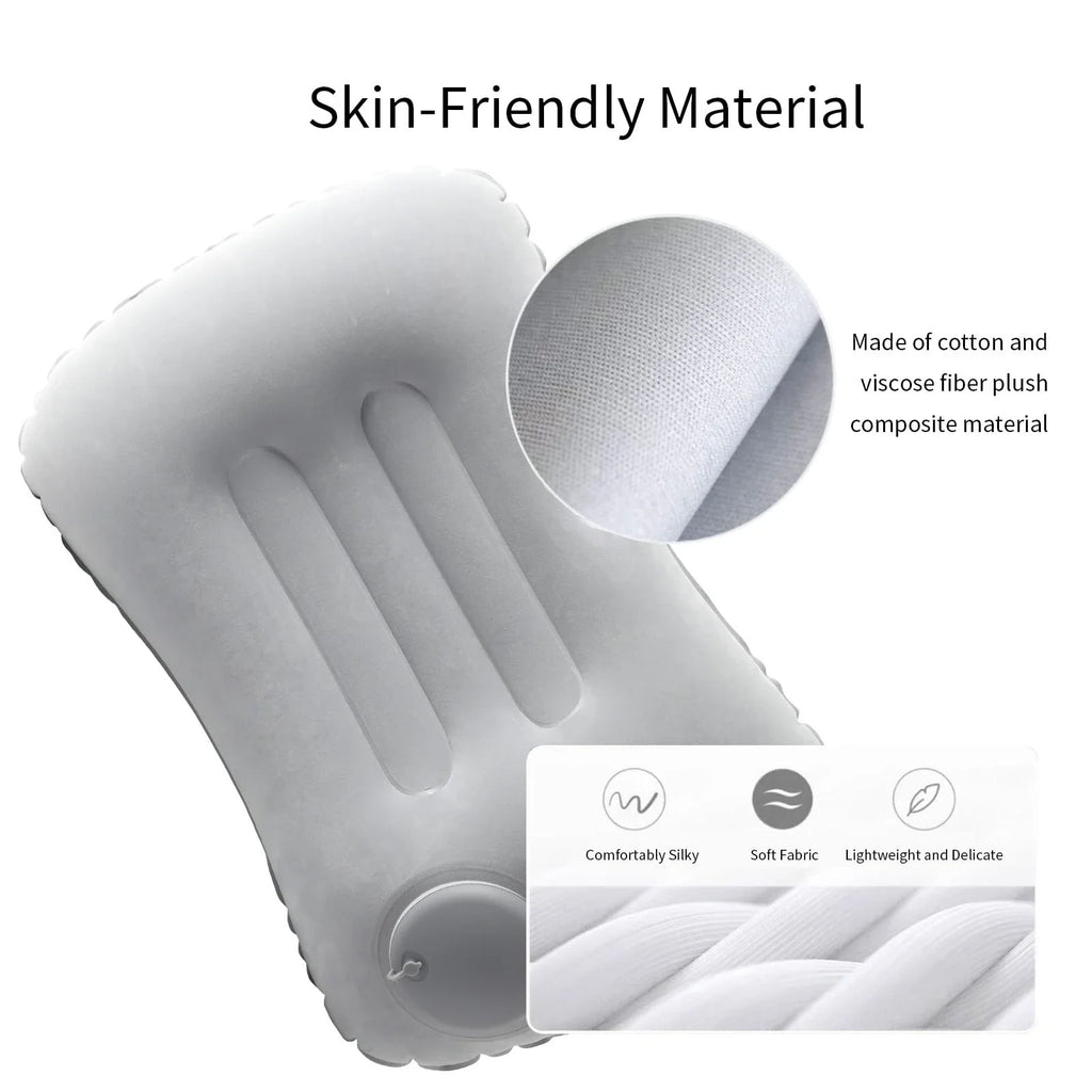 Inflatable Travel Pillow – Camping, Neck & Lumbar Support Inflatable Travel Pillow PLUSH