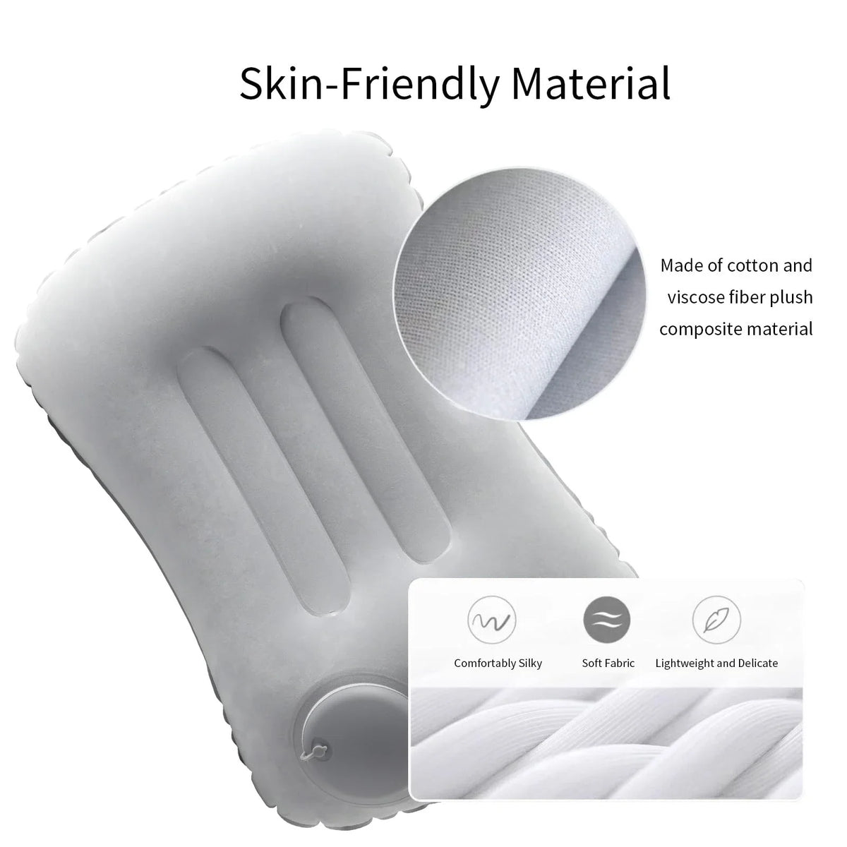 Inflatable Travel Pillow – Camping, Neck & Lumbar Support Inflatable Travel Pillow PLUSH