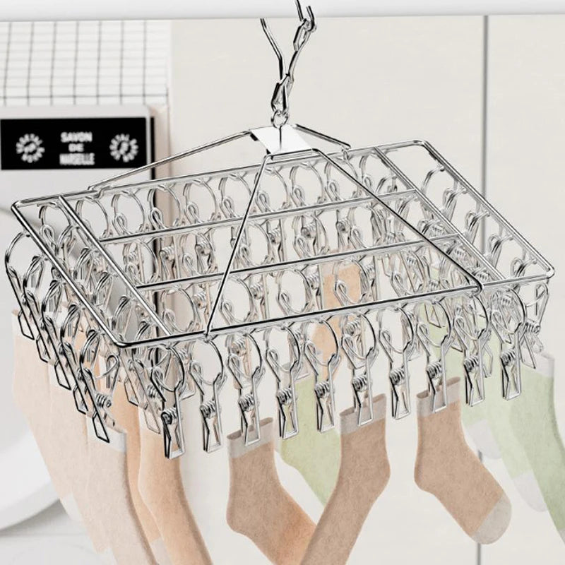 Steel Windproof Clothespins – Anti-Slip Laundry Pegs for Outdoor Use Laundry Clothespins PLUSH