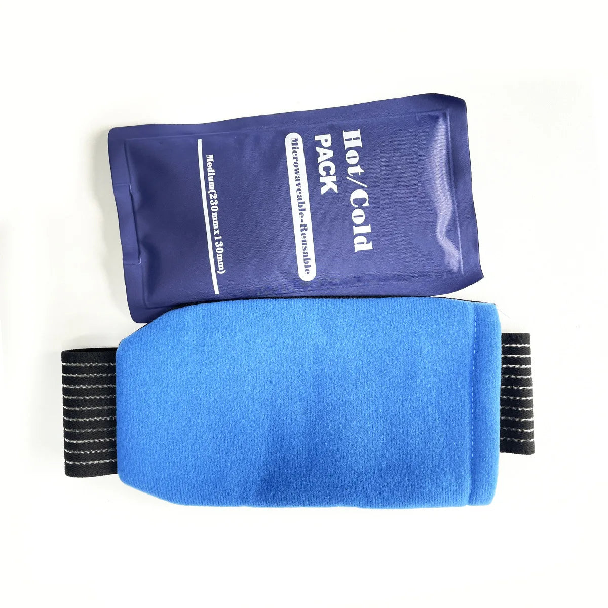 Reusable Hot Cold Gel Pack Wrap – Knee, Leg & Back Compress Hot Cold Compress Wrap PLUSH With Bandage