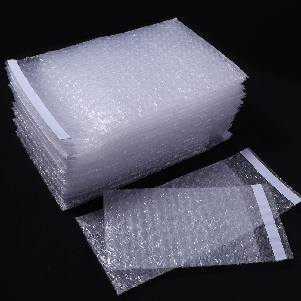 Self Adhesive Clear Bubble Wrap Pouches – Mailing Bags 10-50pcs Bubble Wrap Pouches PLUSH