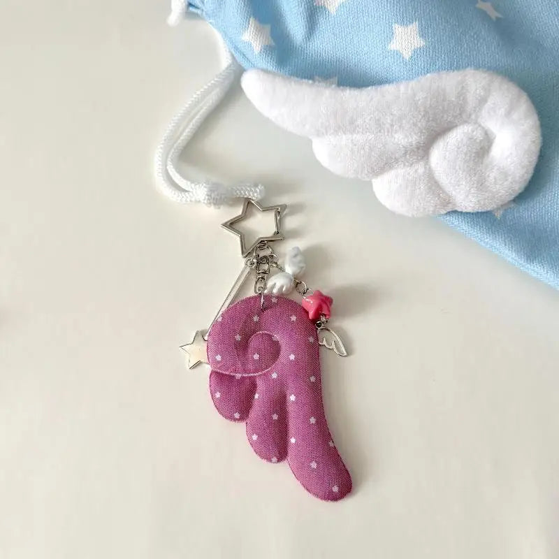 Y2K Star & Wings Keychain | Angel Bag Charm & Fairycore Pendant Bag Charm Keychain PLUSH style 7