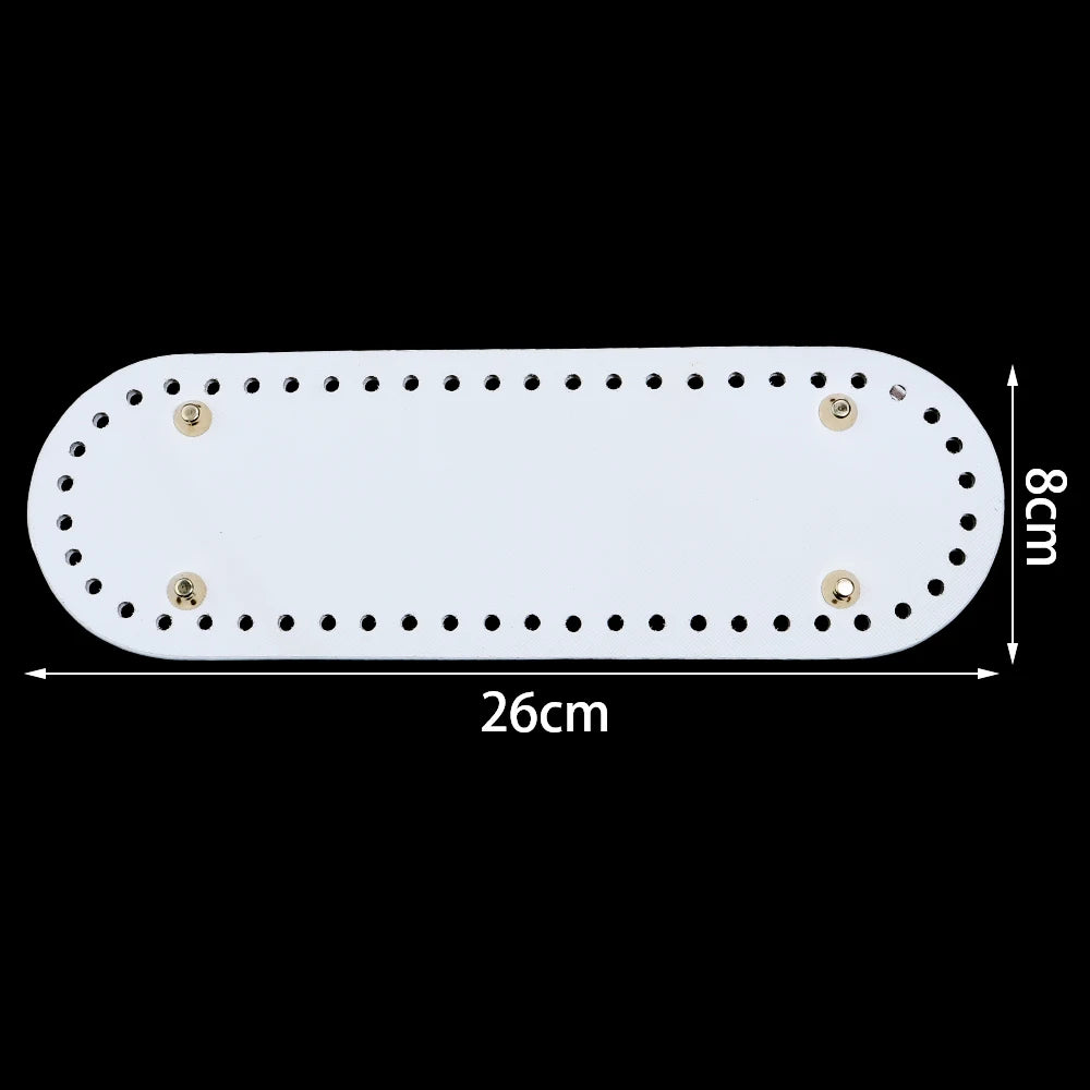 PU Leather Bag Base Rivet Baseplate – DIY Handbag Cushion Pad Bag Base Insert PLUSH white 8X26cm