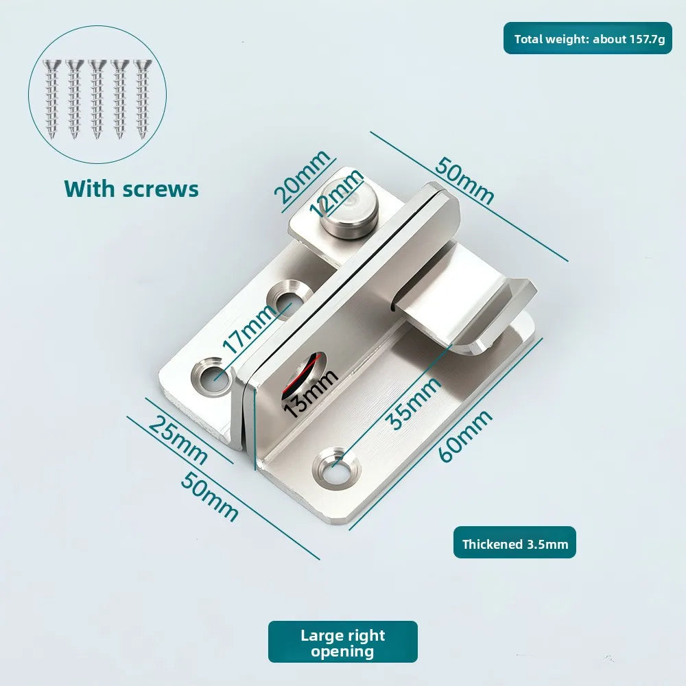 Stainless Steel Flip Latch Gate Lock with Padlock Hole | Barn Door Gate Door Latch PLUSH Silver-L 10PCS
