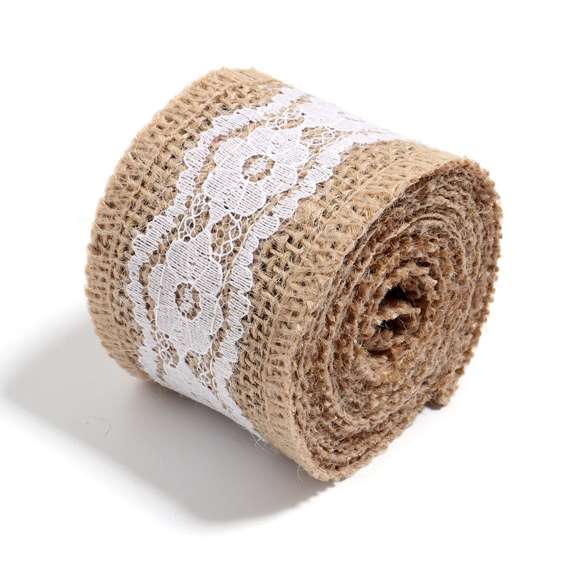 Natural Jute Burlap Ribbon 2m Roll – DIY Craft & Wedding Décor Burlap Craft Ribbon PLUSH Style 10