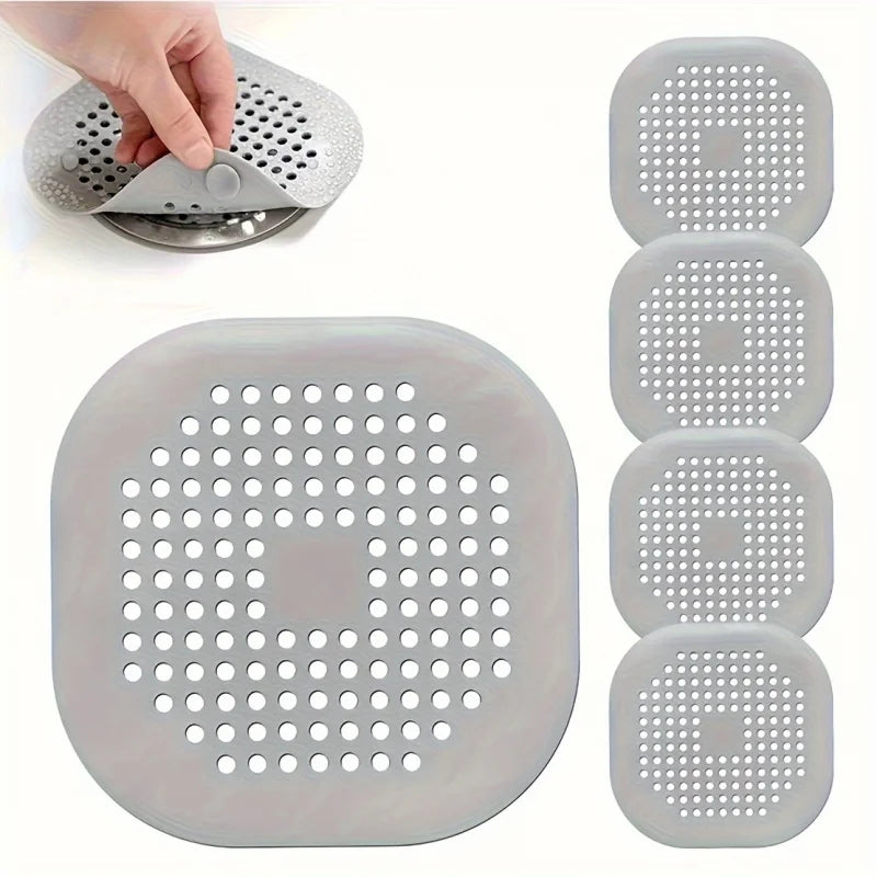 Silicone Hair Collector Drain Filter for Sink & Bathtub Drain Hair Filter PLUSH