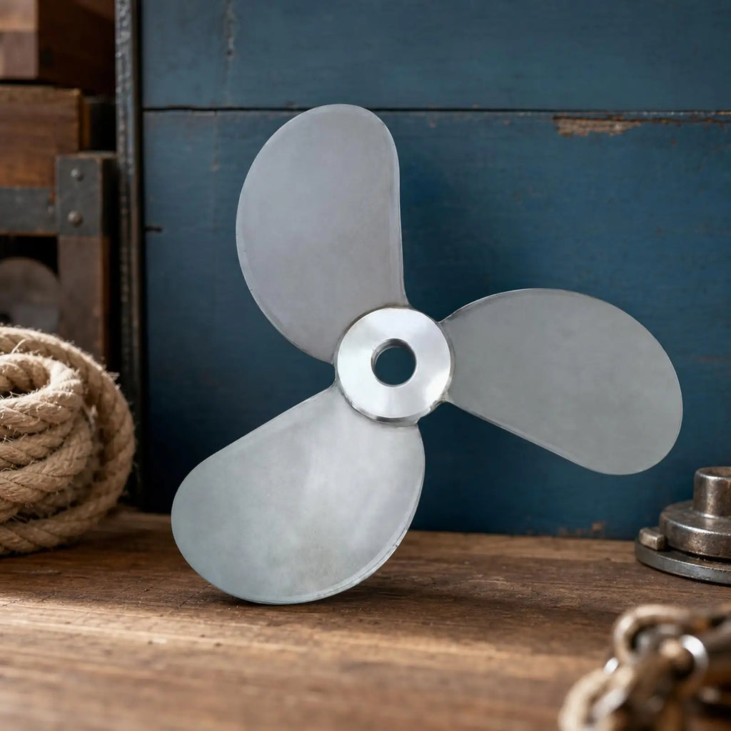 Stainless Steel 3-Blade Outboard Propeller 200mm Rustproof Boat Propeller PLUSH
